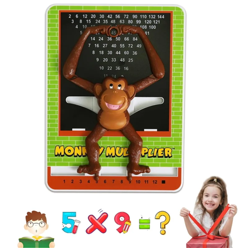 Macaco multiplicador tabela de multiplicação gráfico brinquedo para crianças aprendendo multiplicação educação brinquedos para crianças jogo matemática para casa