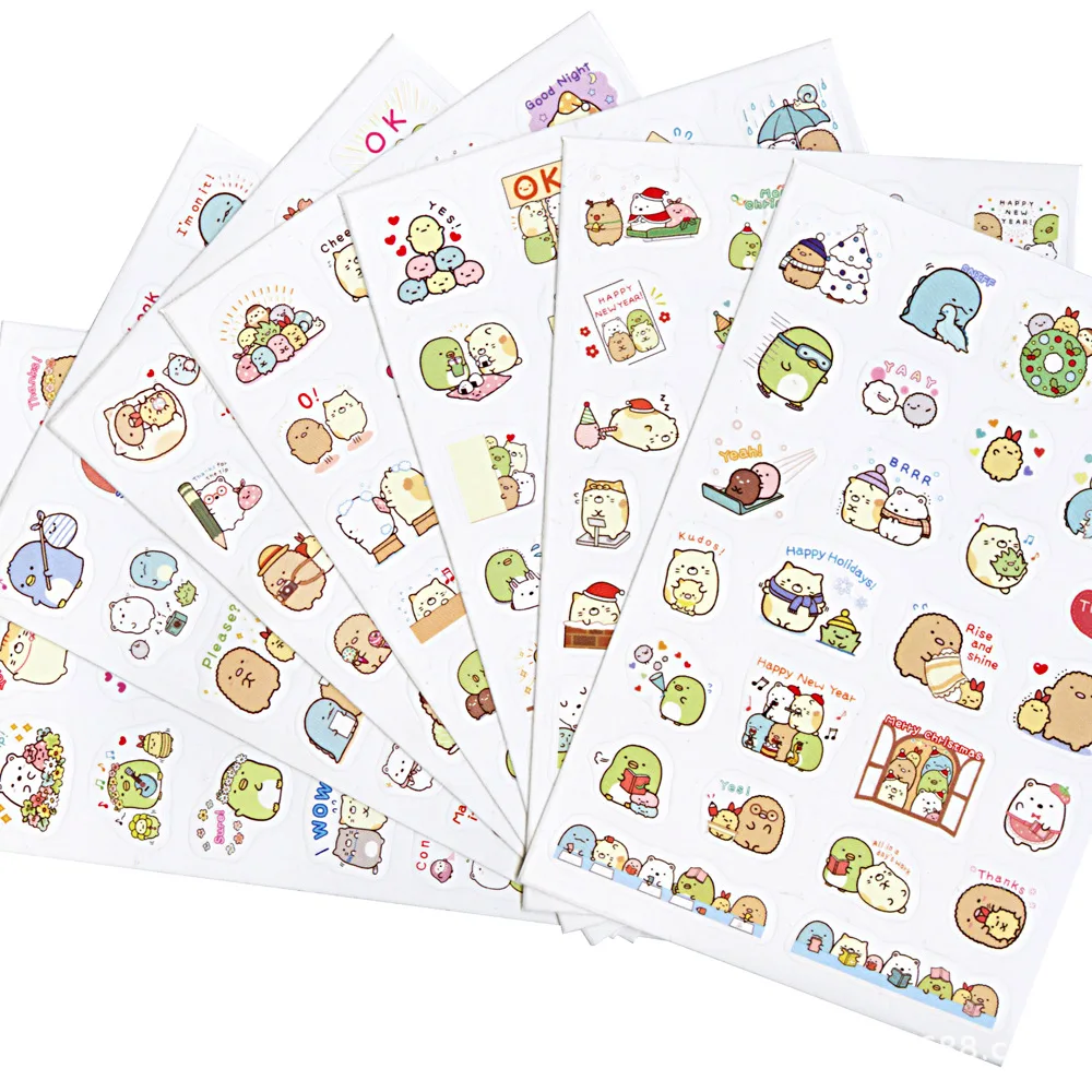 80 pcs/lot Creative Corner Creatures Stickers Cute Scrapbooking DIY Diary Decorative Sealing Sticker Album Stick Label