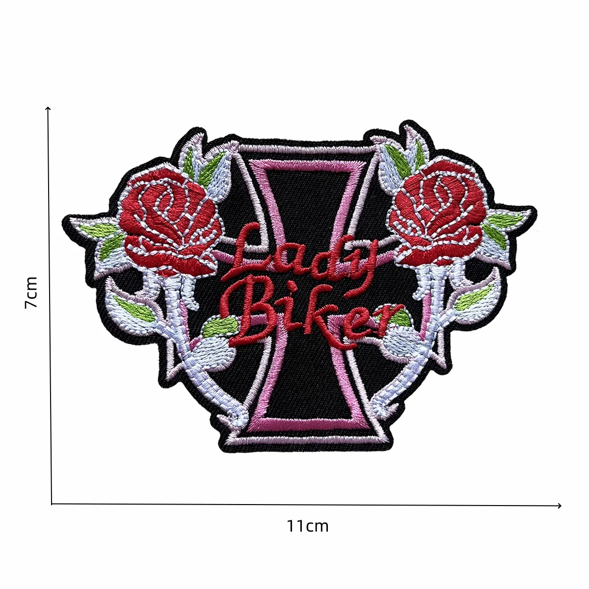 カスタマイズブランドロゴオートバイライダー刺繍アイアンで縫うパッチ女性バイカーバッジ衣類ステッカー帽子装飾