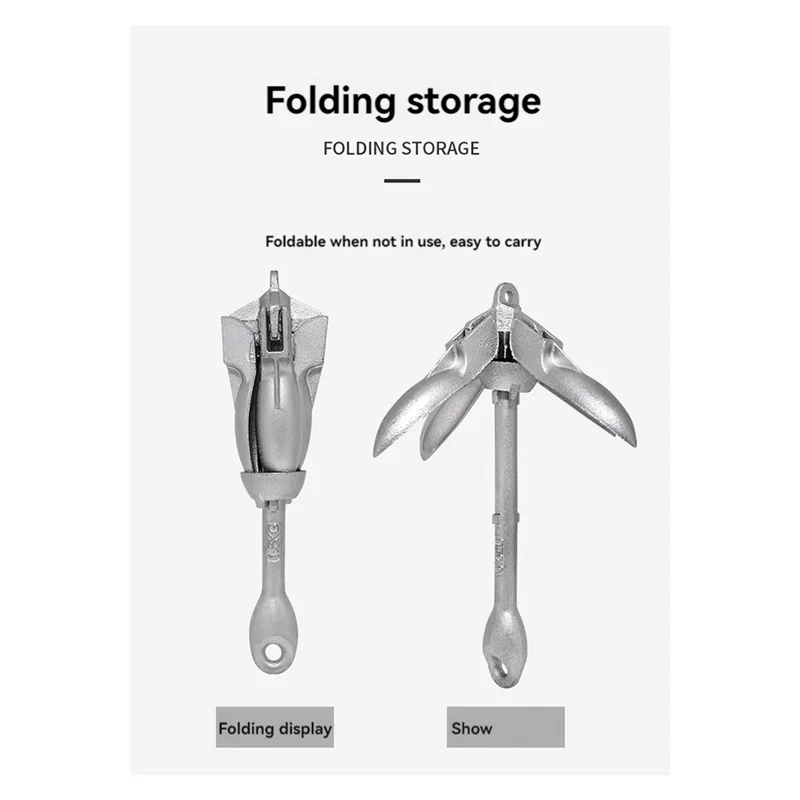 AB56-0,7 кг стальной складной якорь для водного транспорта, каяк, морской каноэ, лодка, плит, рыболовная лодка, якорь, аксессуары для лодки