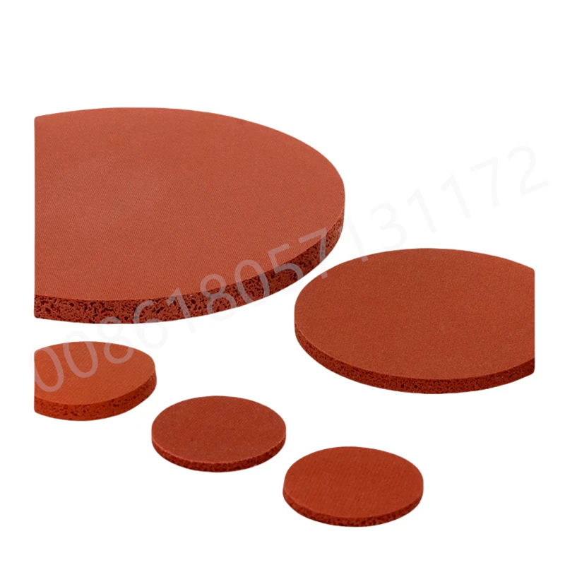 Custom Silicone Foam Gaskets Pad Fastener Sealing Spacer Rubber Cushion Heat Resist Red