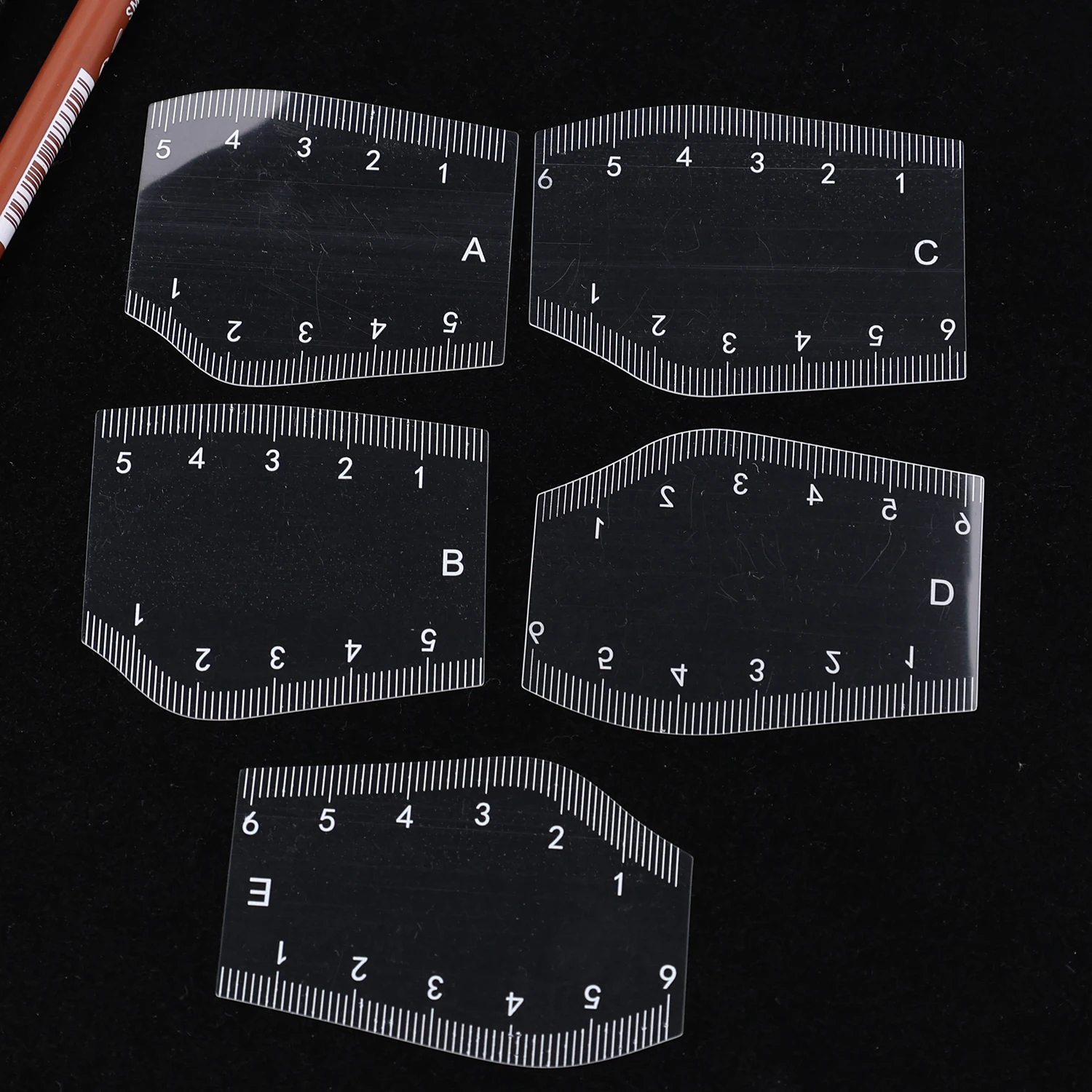 Plantilla moldeadora de cejas, 5 uds., moldeador de cejas instantáneo portátil, regla de dibujo para principiantes, herramientas de maquillaje de diseño rápido de cejas