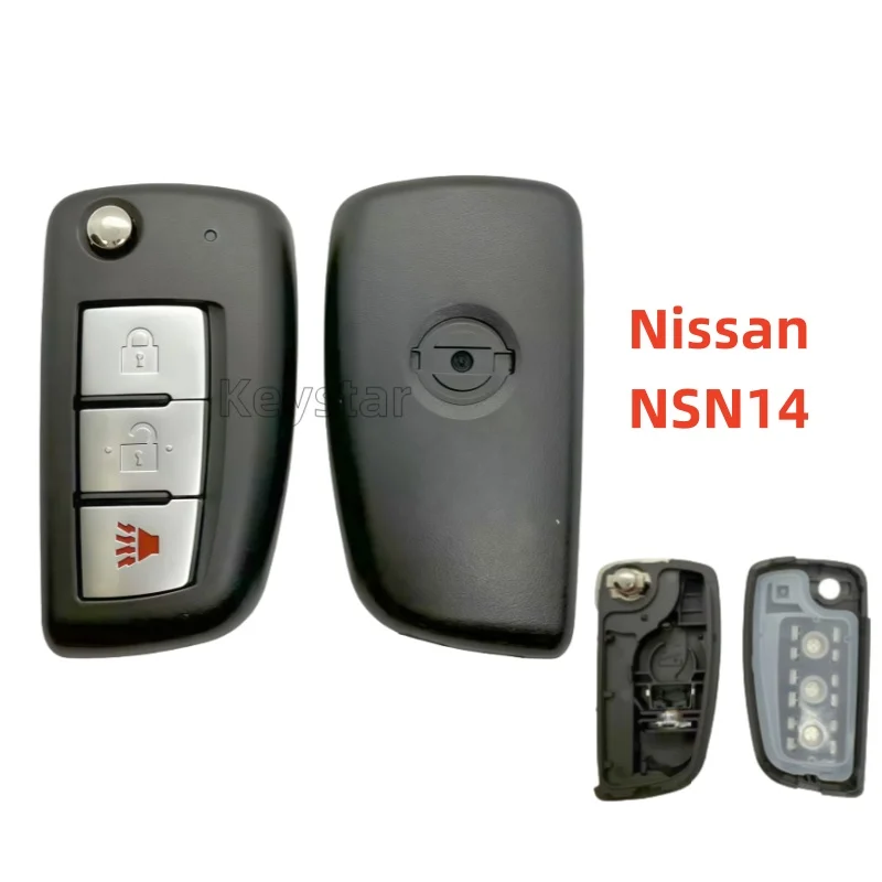 

1pcs 3Button Car Flip Key Shell for Nissan Tiiida Murano Juke Navarra Sunny Teana X-trail Frontier Pulsar Pathfinder Titan