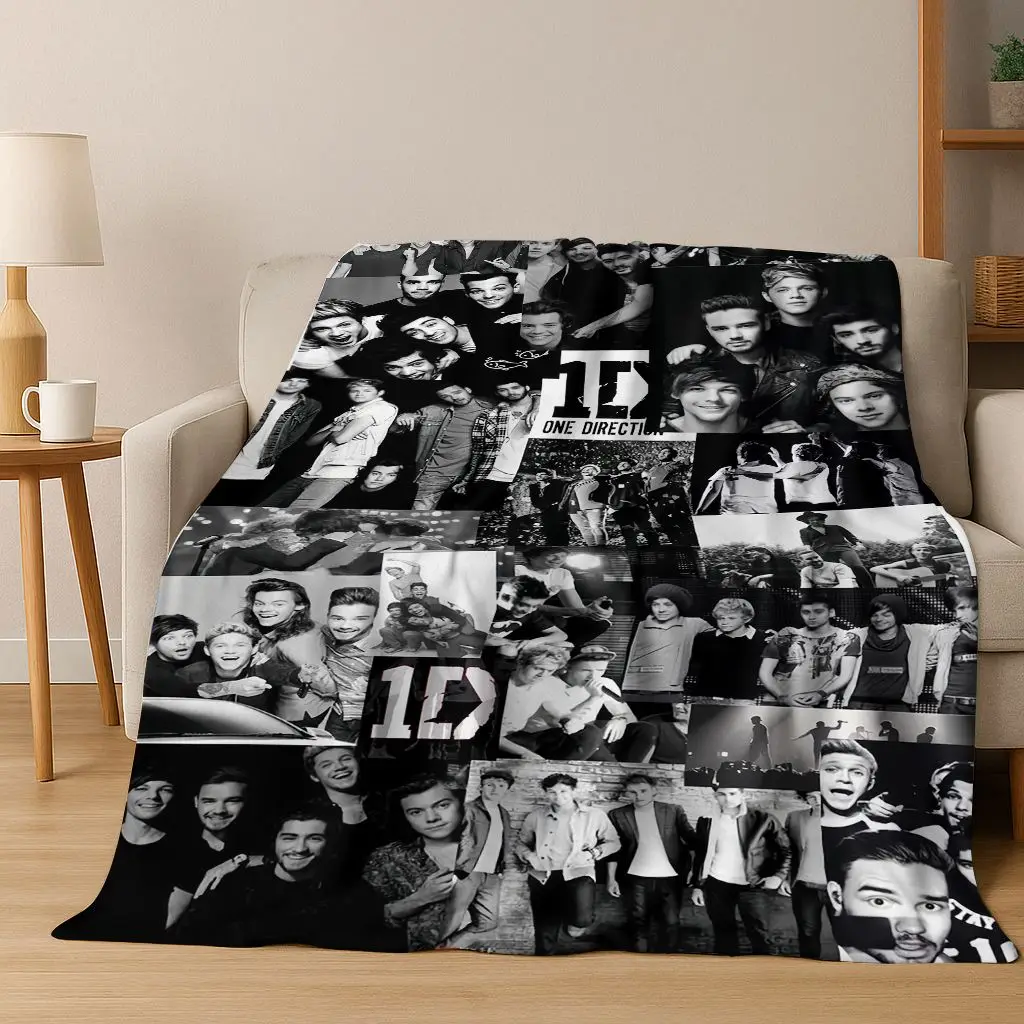 3D 1D Rock-One-Direction Combinatio Flannel Blanket,Cozy Soft Throw Blanket for Home Bedroom Bed Sofa Picnic Cover Kids Gift