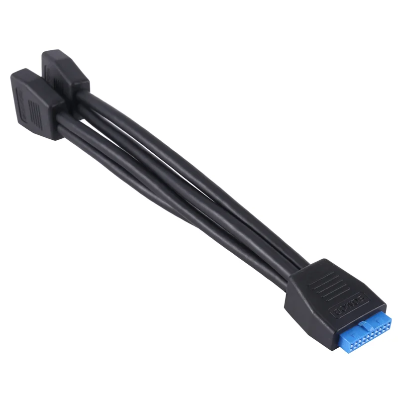 ABFM-Mały Mini USB 3.0 19 Pin/20 Pin Wewnętrzny Rozszerzający Header 1 na 2 Adapter Rozdzielacz Kabel do Płyty Głównej