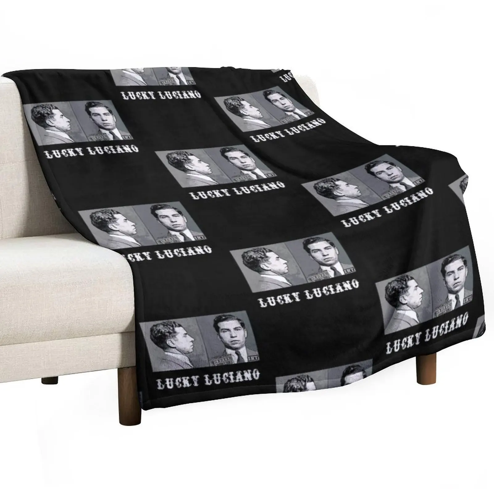 Lucky Luciano Throw Blanket Flannel Picnic Blankets