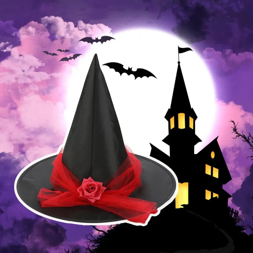 Funny Party Halloween Sorcerer Hat Portable Vintage Magic Academy Cap Witch Hat