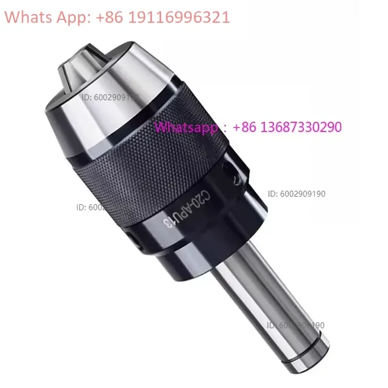 1PCS Integrated drill chuck self tightening self-locking cone handle drill chuck R8 handle APU16 CNC straight handle C20