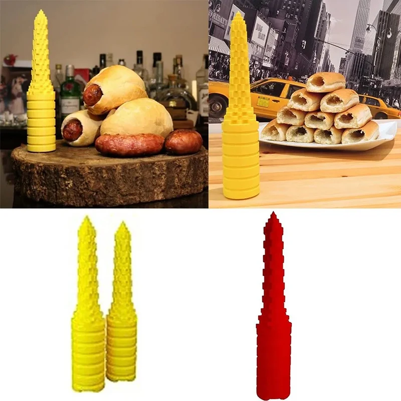 Creative Bread Put Hot Dog Drilling Hole Device Anti-leakage Hot Dog God DIY Hamburger Hot Dog Kitchen Baking Tool