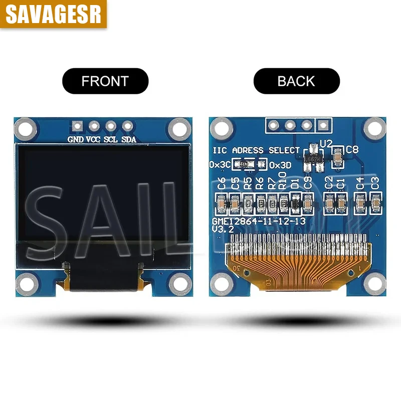 1-10 SZTUK Moduł wyświetlacza OLED 0,96 cala I2C IIC SPI Serial 128X64 SSD1315 LCD 3,3-5V 4-pinowy Biały/Niebieski/Żółto-Niebieski dla Arduino