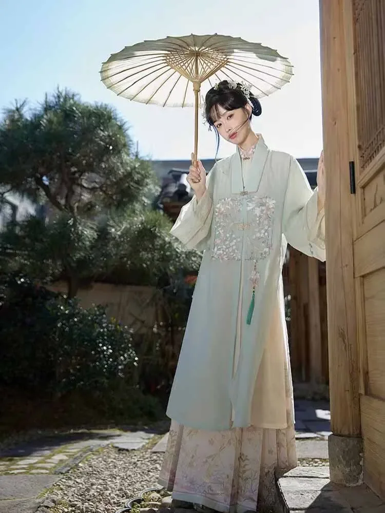 Peso 100 kg Abito da donna Hanfu Abito da festa Cinese Vintage Dinastia Ming Costume cosplay Cavallo Faccia Gonna a pieghe Plus Size 4XL