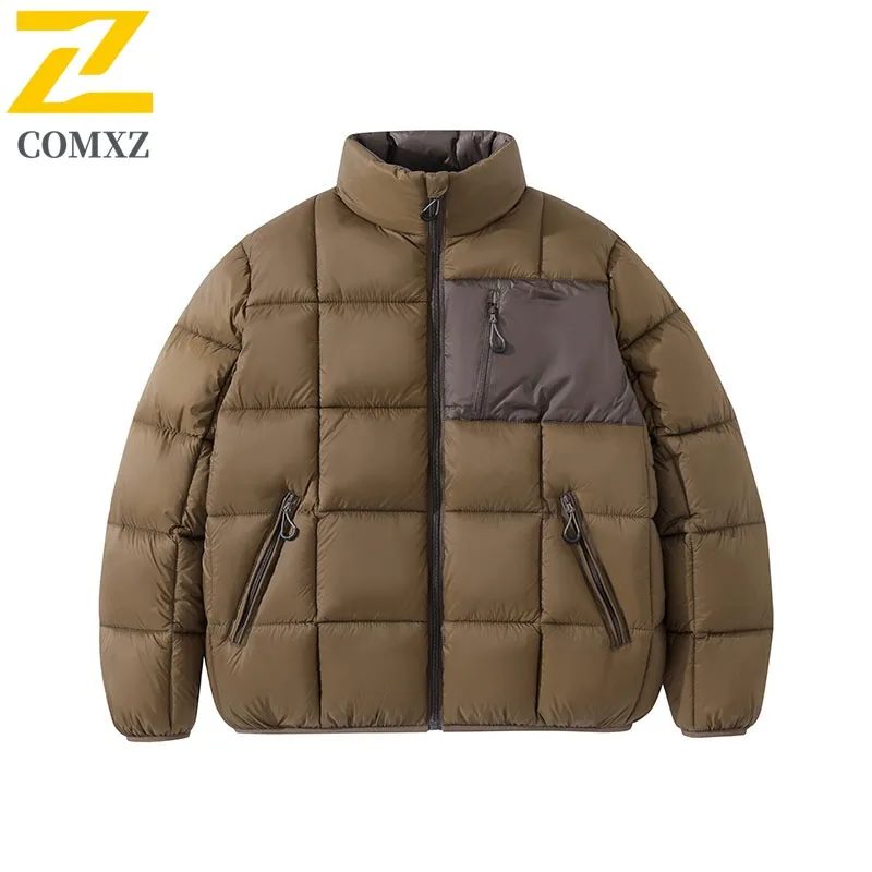 

COMXZ 2025 Men Winter Puffer Jacket High Quality Outdoor Mountaineering Warm Coat leisure outdoor sports lightweight windbreaker