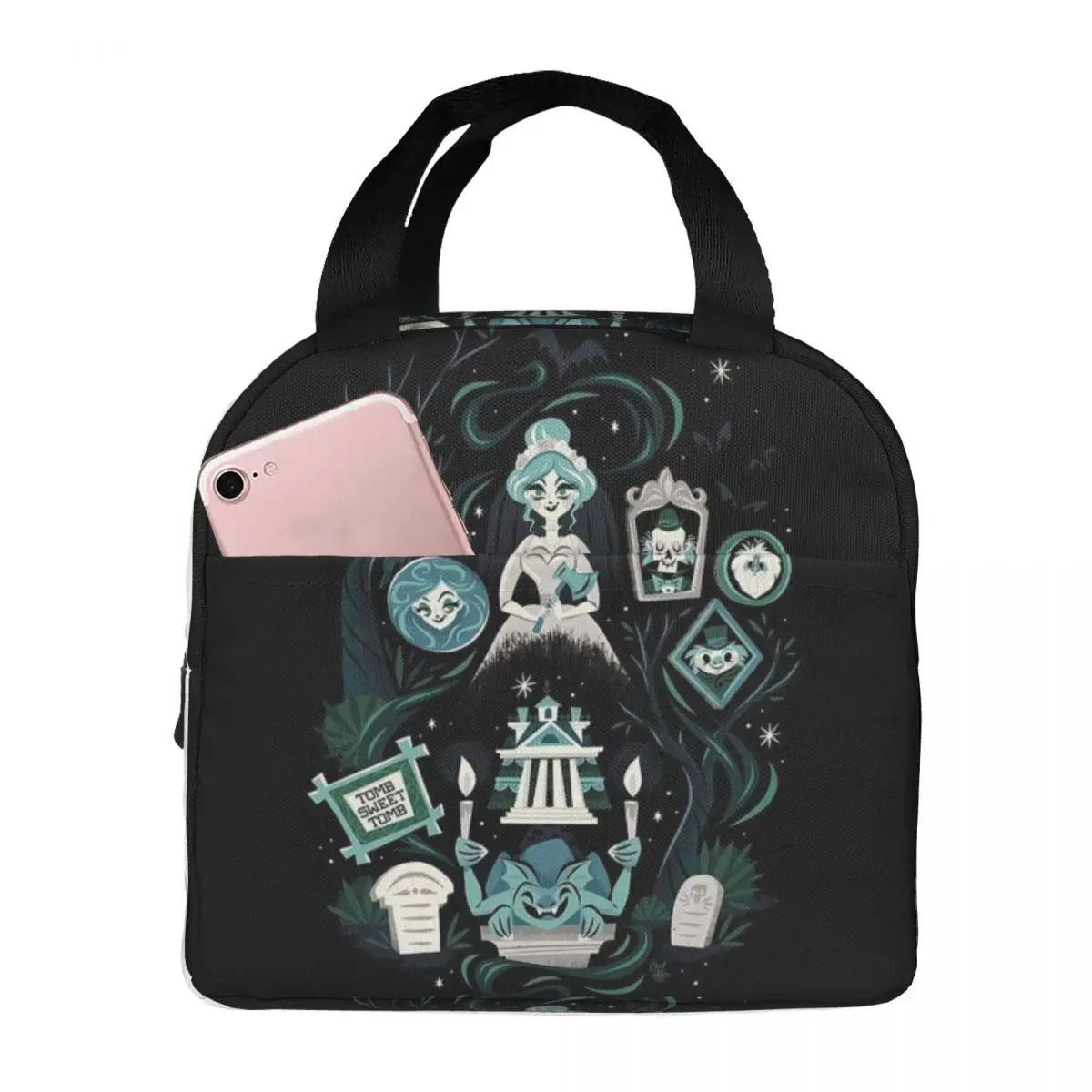

Haunted Mansion Stretching Insulated Lunch Bag for Kids School Cooler Thermal Food Box Tote Portable Lunch Boxes Container