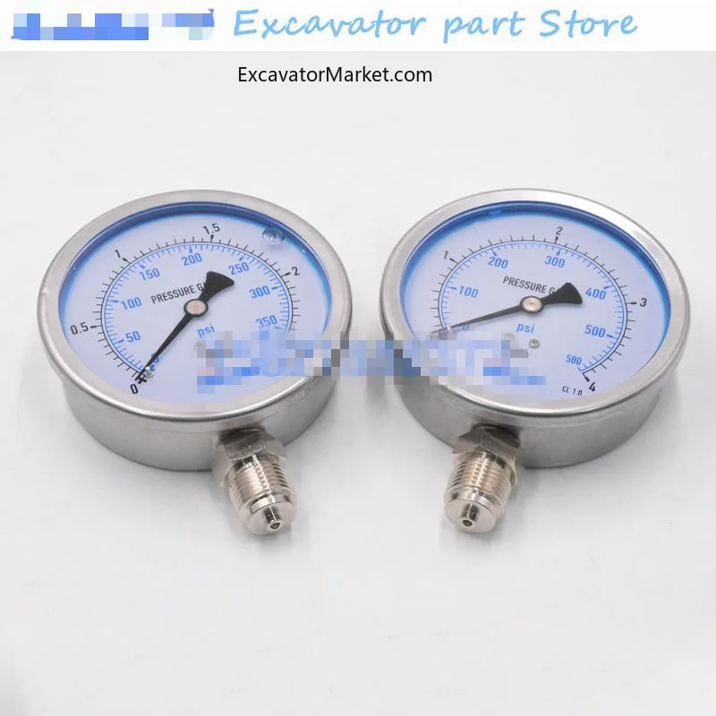 High Quality For Excavator YN100 seismic and pressure gauge 304 stainless radial 4 points water oil gas hydraulic gauge M20*1.5