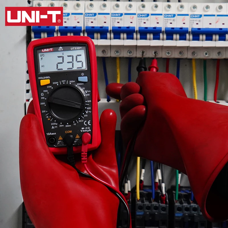 UNI-T UT33D+ Palm Size LCD Auto Digital Multimeters Resistance Mini DMM Meter NCV Voltage Current Tester