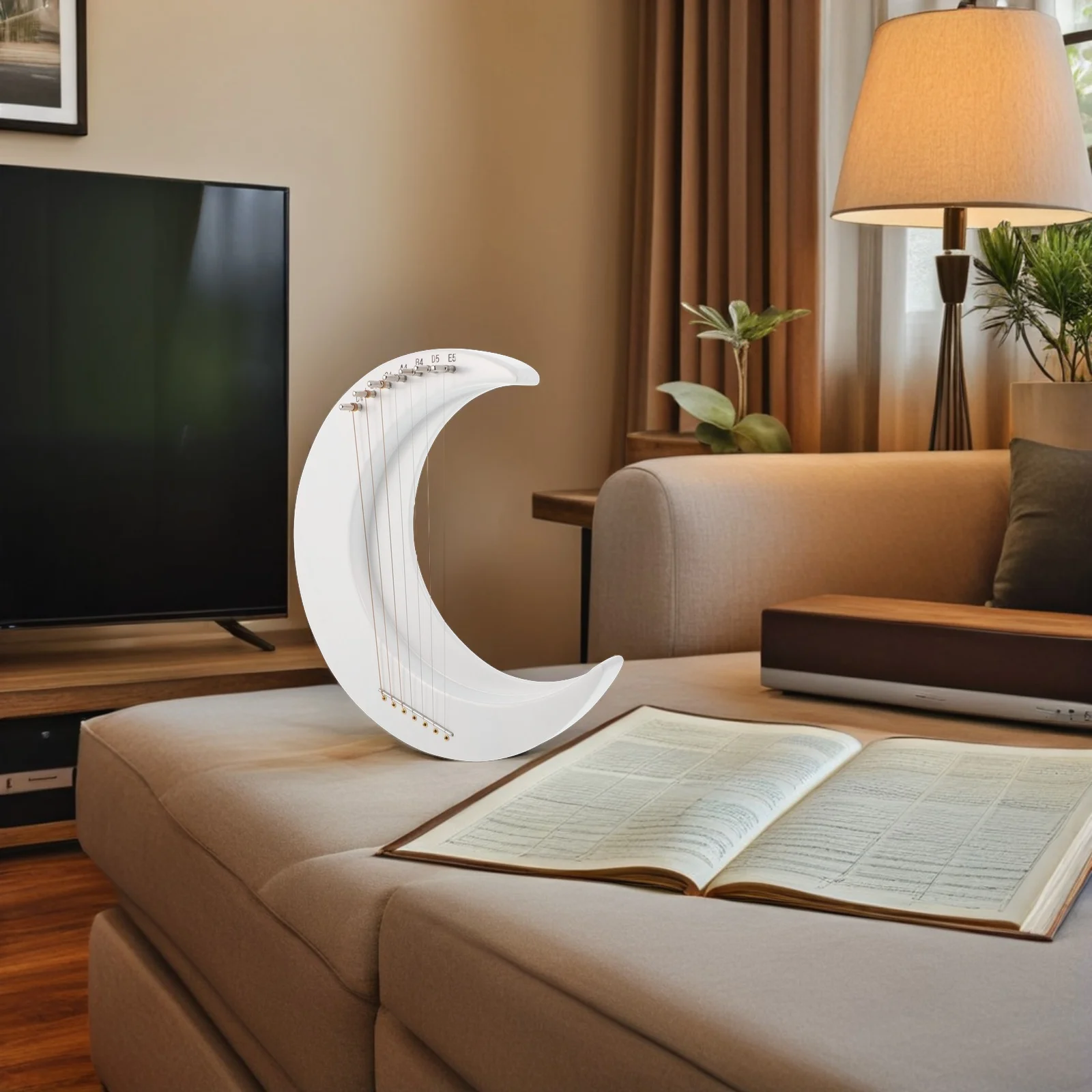 Crescent Raya Harp Lyre Beginner's for Learning Friendly Moon Beginners Music Practice Inspired Lover