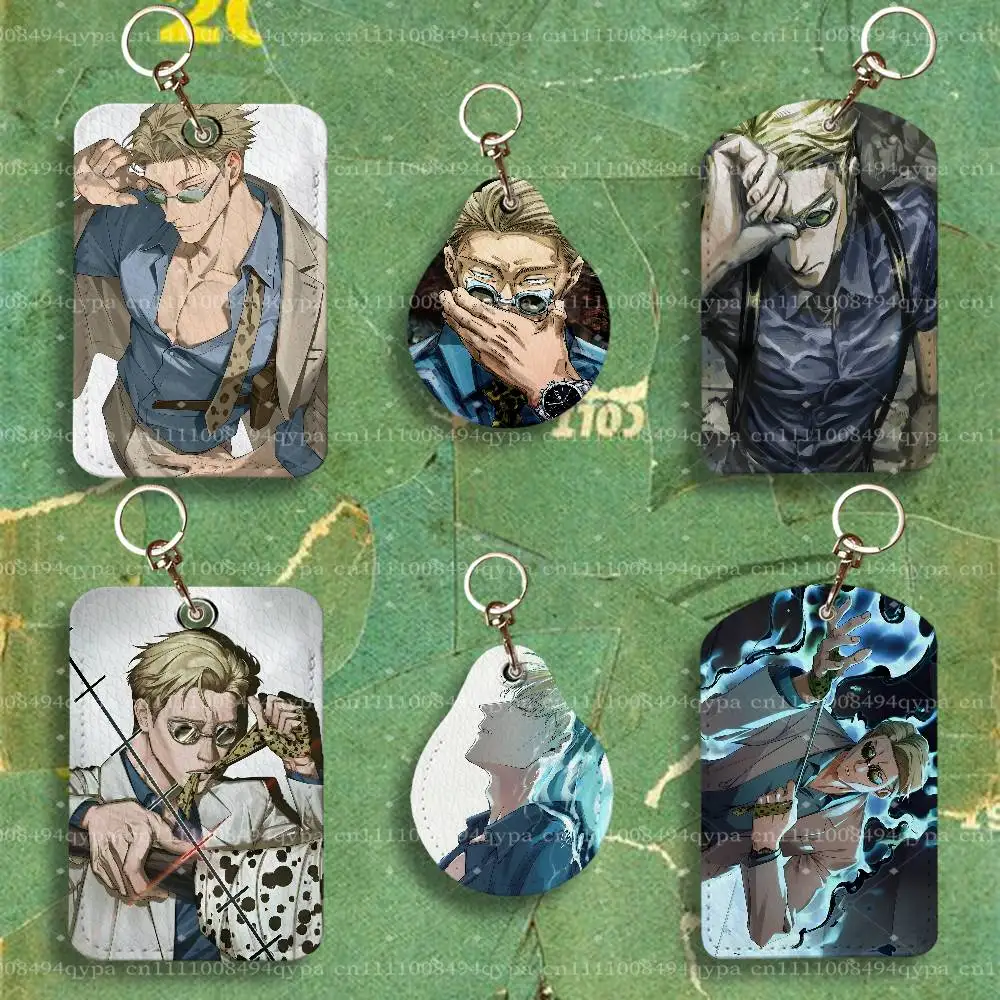 K-Kento Nanami Leather 2 Sided ID Card Holder with Keychain Executive Protection For Bank Credit Subway Bus Case