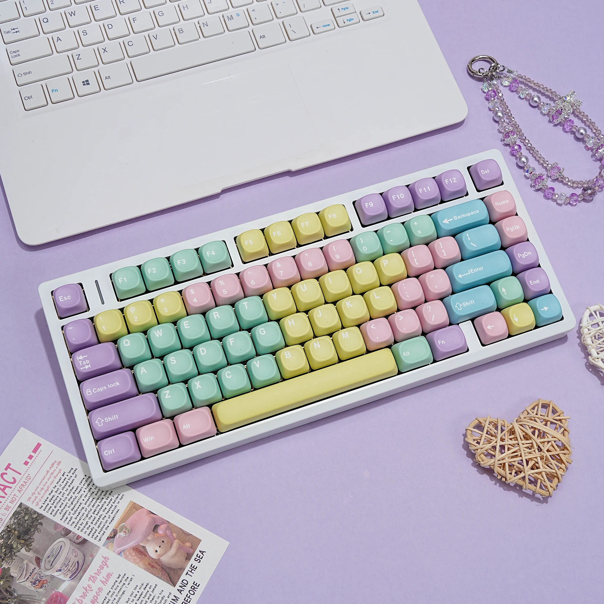 MOA PBT Keycaps Korean UK German Abnt2 French Spanish Japanese Dye Sub Colorful For Mx Switch Mechanical Keyboard Custom DIY