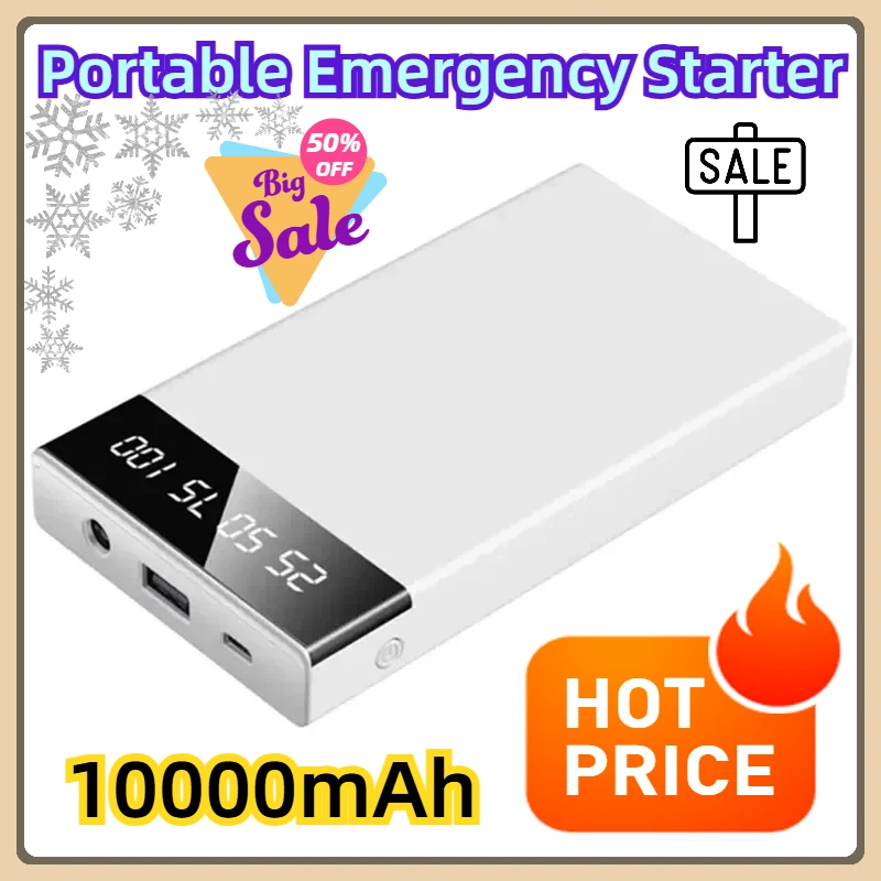 Portable Emergency Starter Auto Car Battery Booster 12V Mini Starting Device 400A Car Emergency Power Supply 10000mAh