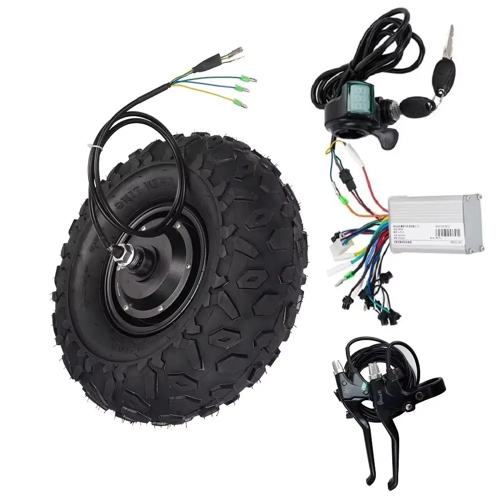 

500w Wheelbarrow Cart Kit Electric Gear Hub Motor Kit Off Road High Torque Gear Wheel Electric 14.5 inch 24V36V48V 250W350W