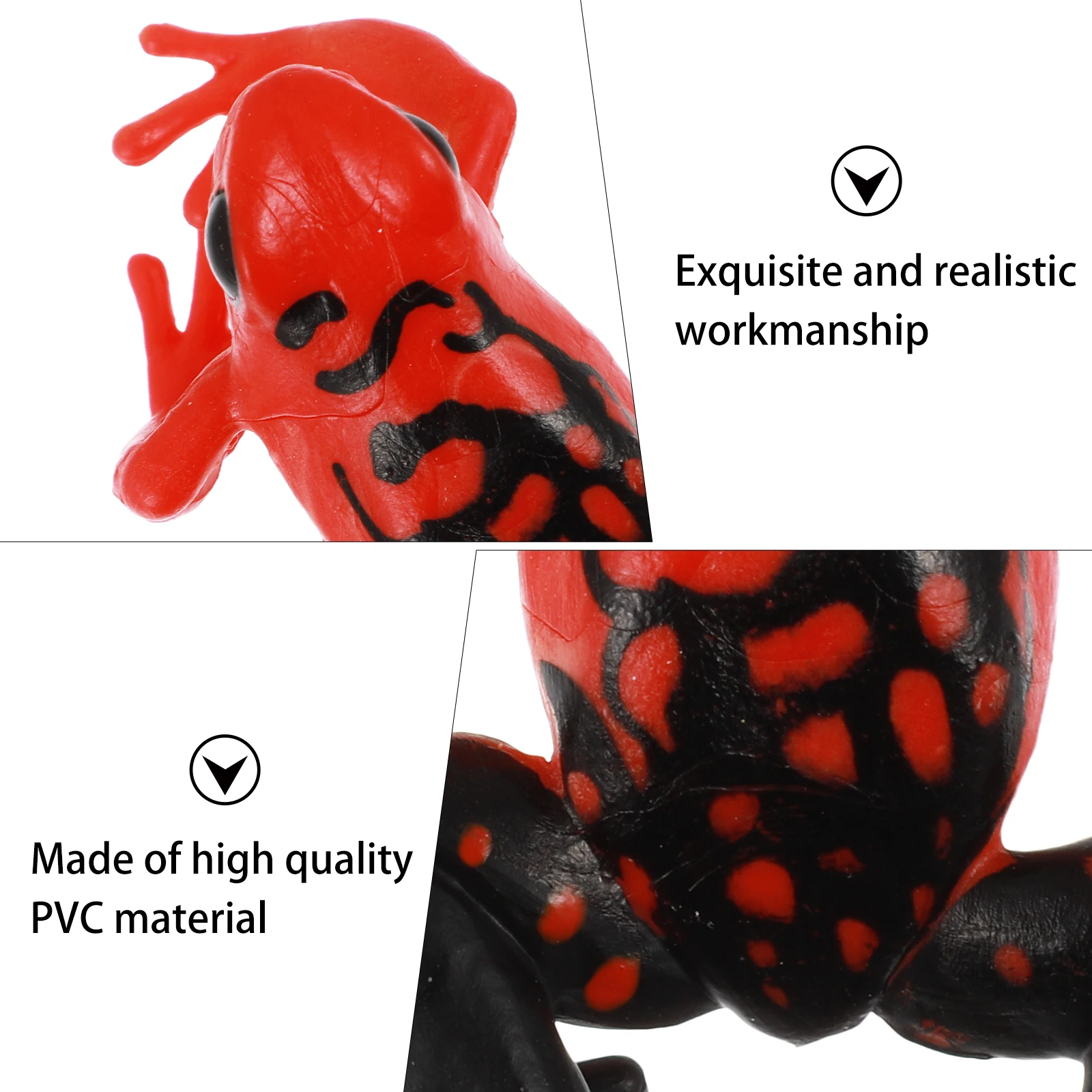 

2 Pcs Black Red Blue PVC Garden Frog Decorative naments Creative Gifts Home Office Dormitory Statue Sculpture Frogs Figurine