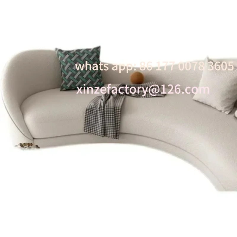 تخصيص صالون تجميل عائلة صغيرة الكشمير صالة الاستقبال أريكة منحنية الشمال النسيج عش الطيور على شكل أريكة بسيطة الحديثة #1