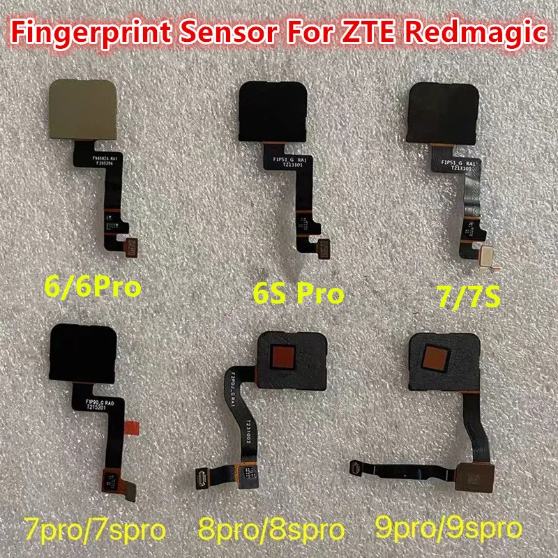 9pro 8pro botão home traseiro para zte nubia redmagic 10 pro plus 9 9s 8 8s 7 7pro 6s touch id chave sensor de impressão digital cabo flexível