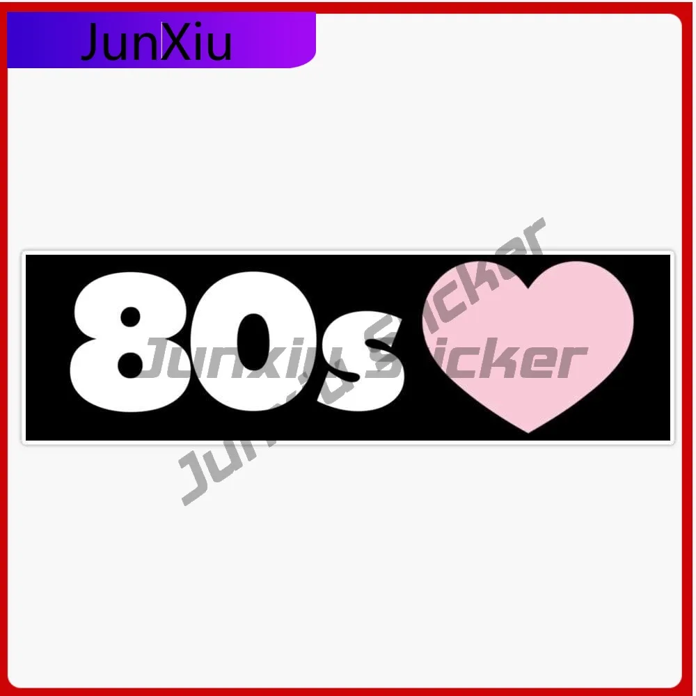 

80s Vinyl Waterproof Sticker Scratch-proof Decal Accessories Car Laptop Wall Window Bumper Sticker Pour Camping Car Decoration