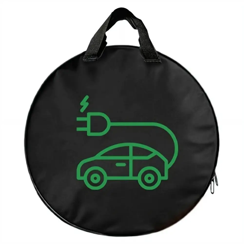 1Pc New Electric Car Charger Storage Bag Waterproof Car Battery Cable Handled Bag EV Car Charging Gun Storage Organizer