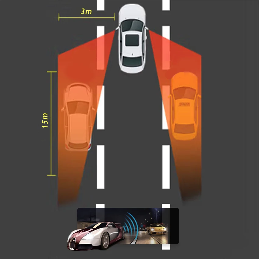 Car Mirror BSD BSM BSA Blind Spot Assist System Radar Detector For Skoda Rapid Spaceback 2018 2019 2020 2021 2022 2023 2024 2025