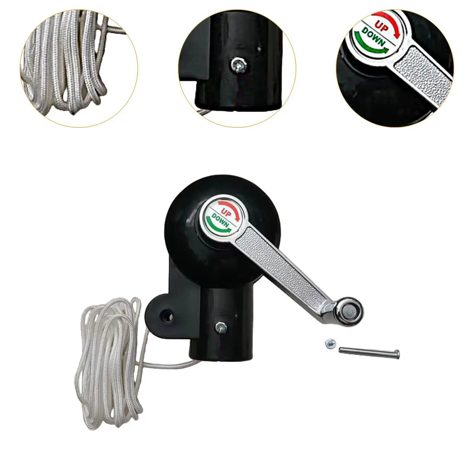 Patio Umbrella Accessories with Rope,Deck Heavy Duty Holder Handle Arm Parasol Crank Handle for Roman Umbrellas Outside