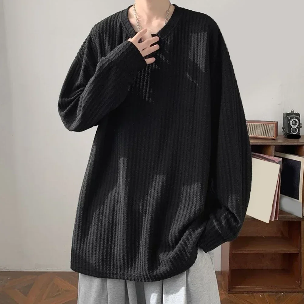 

Casual T-Shirt Long Sleeves Shirt All Seasons Wear Available In M-3XL All Seasons Men's T-shirt Long Sleeves Black