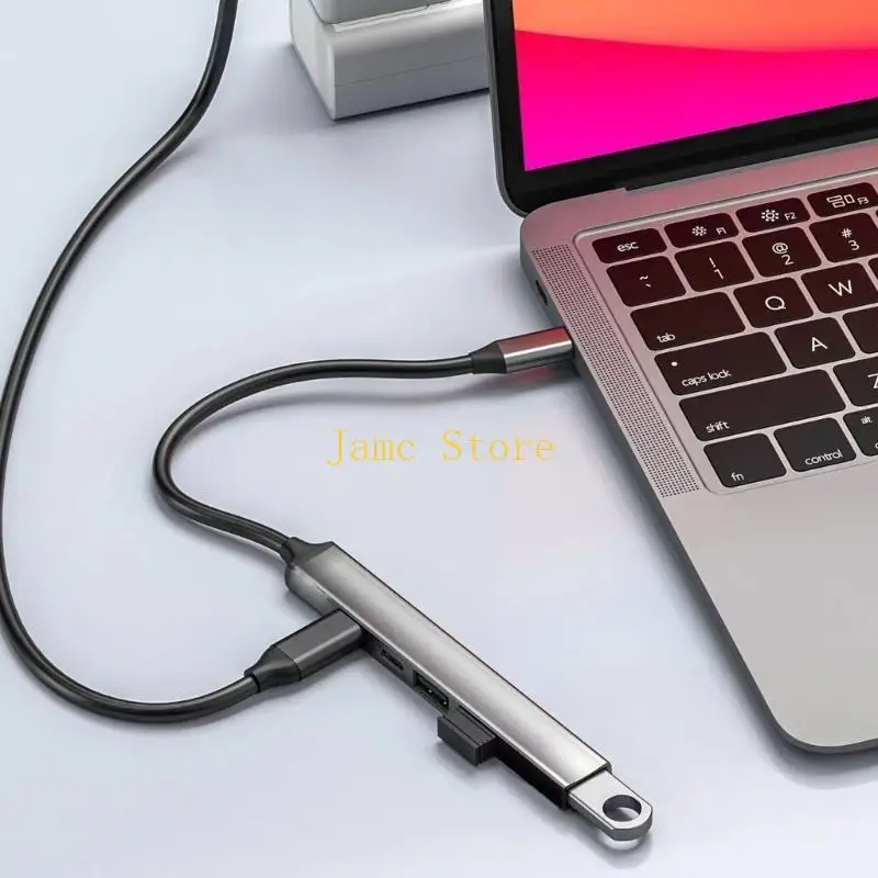 LX0B USB HUBs 5 in 1 Type C HUBs with USB 2.0 USB C and 60W Power Delivery for PC