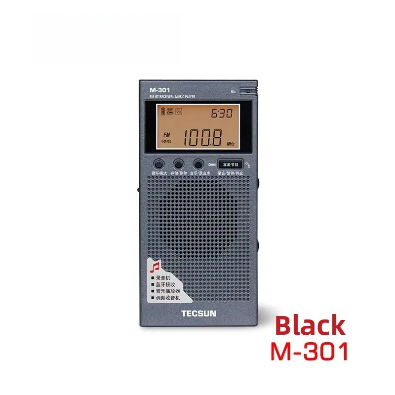 

M-301 Pocket FM Radio/Bluetooth Receiver/Music Player/Dictaphone