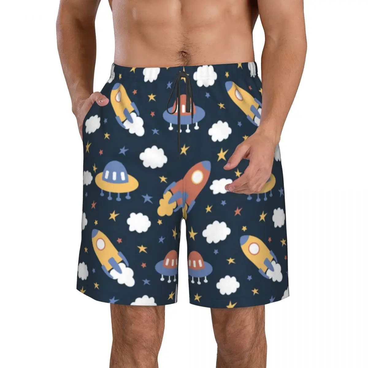 Mens Swimming Shorts Swimwear Cute Transport Men Trunks Swimsuit Beach Wear Boardshorts