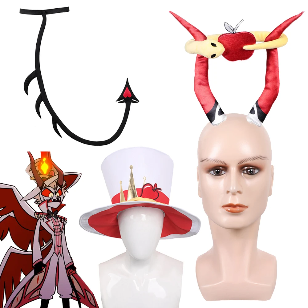 

Lord of Hell Lucifer Tail Horns Cosplay Fantasy Prop 2025 TV Hell Hotel Costume Disguise Accessories Halloween Men Fantasia Prop