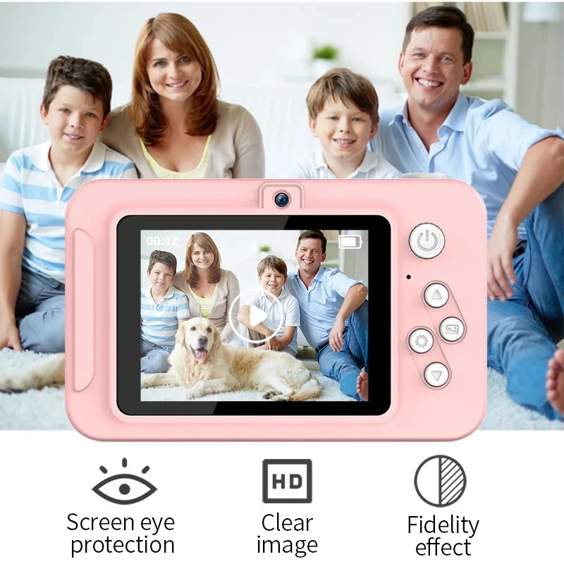 كاميرا رقمية 4K 44M الحرم الجامعي صغيرة عالية الوضوح عالية بكسل صغيرة طالب حفلة دخول مستوى المحمولة بطاقة آلة السفر الوردي #2