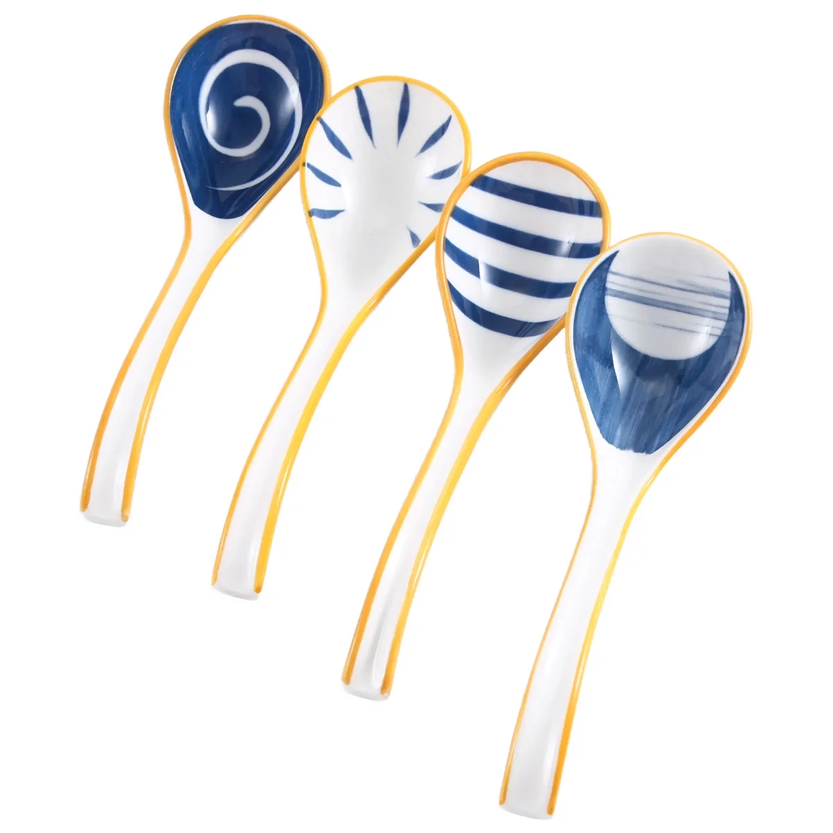 Керамические ложки для супа, набор японских суповых ложок с длинной ручкой, суповые ложки для лапши Фе Рамен, Wonton, клецки, риса, хит продаж