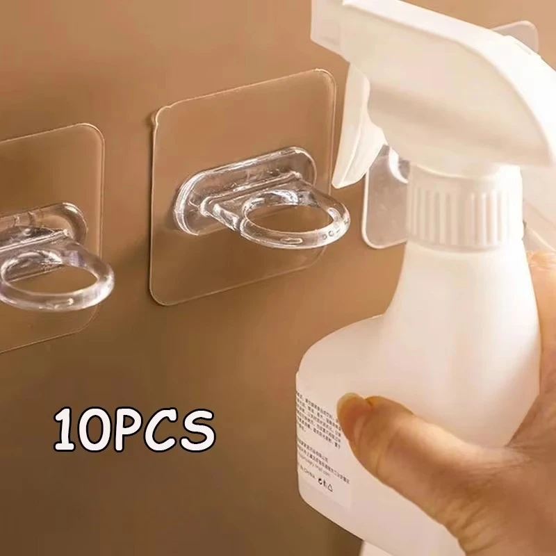 Multifunctional Wall-Mounted Round Hooks Free Punching Seamless Paste Storage Rack Kitchen Bathroom Household Ring Hange