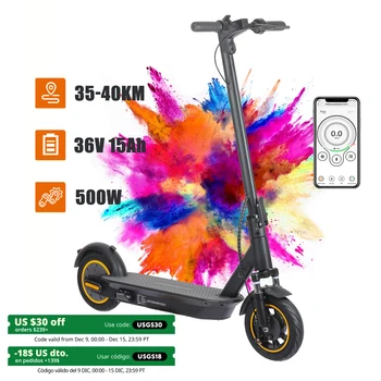 500W Adult Electric Scooter with Shock Absorbers,36V 13Ah Battery,Load 330lbs,APP Support E-Scooter,Folding Commuter Scooter