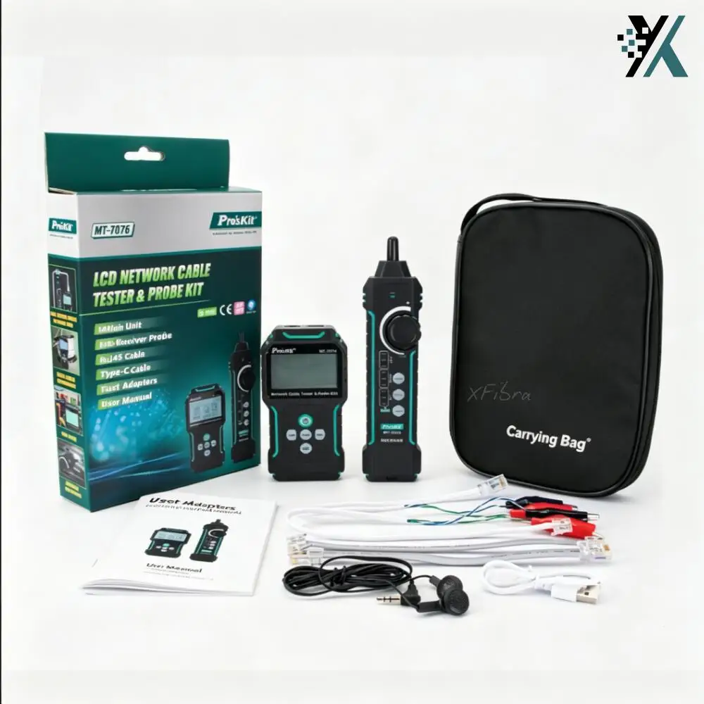 Pro'skit MT-7076 Network Cable Tester With LCD And Probe Kit For RJ45 Ethernet Cables Testing