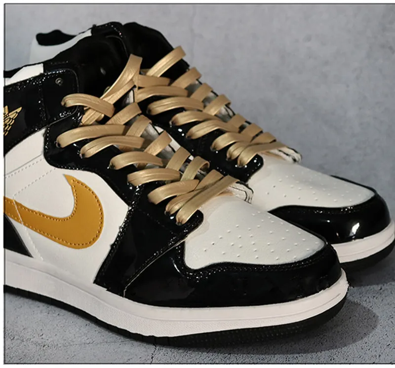 Cordones creativos de microfibra para zapatos de baloncesto para hombres y mujeres, cuero suave, láser, plateado, dorado, 120/140/160 cm