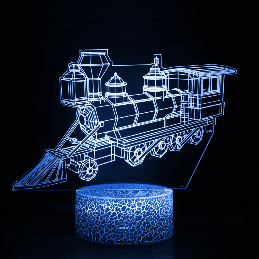 Nighdn Train Gift for Kids Night Light LED 3D Illusion Train Lamp USB 7 Colors Changing  Room Decor Bedside Lamp for Boys Girls