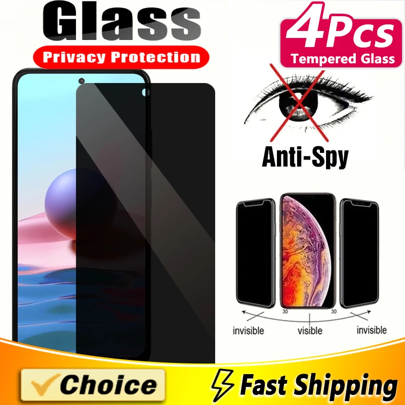 4Pcs Anti-Spy Privacy Tempered Glass For One Plus Nord Ce 3Lite 3 N10 200( 5G) 2Lite 11 N20Se N100 300  Private Screen Protector