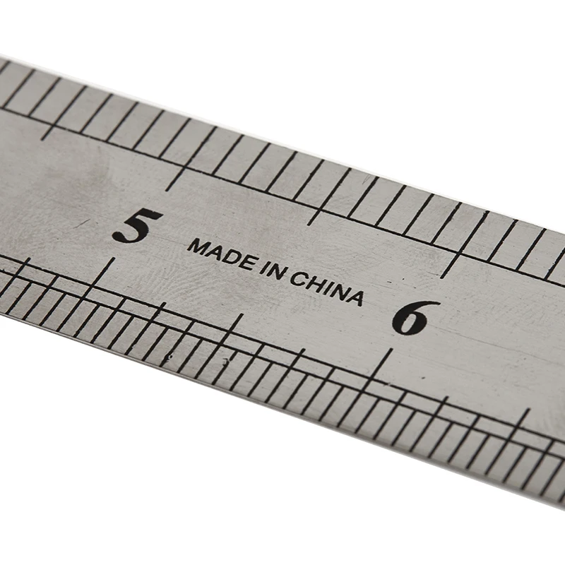 Stainless Steel Metal Straight Ruler, Double Sided Measuring Tool, School Office Stationery, Office