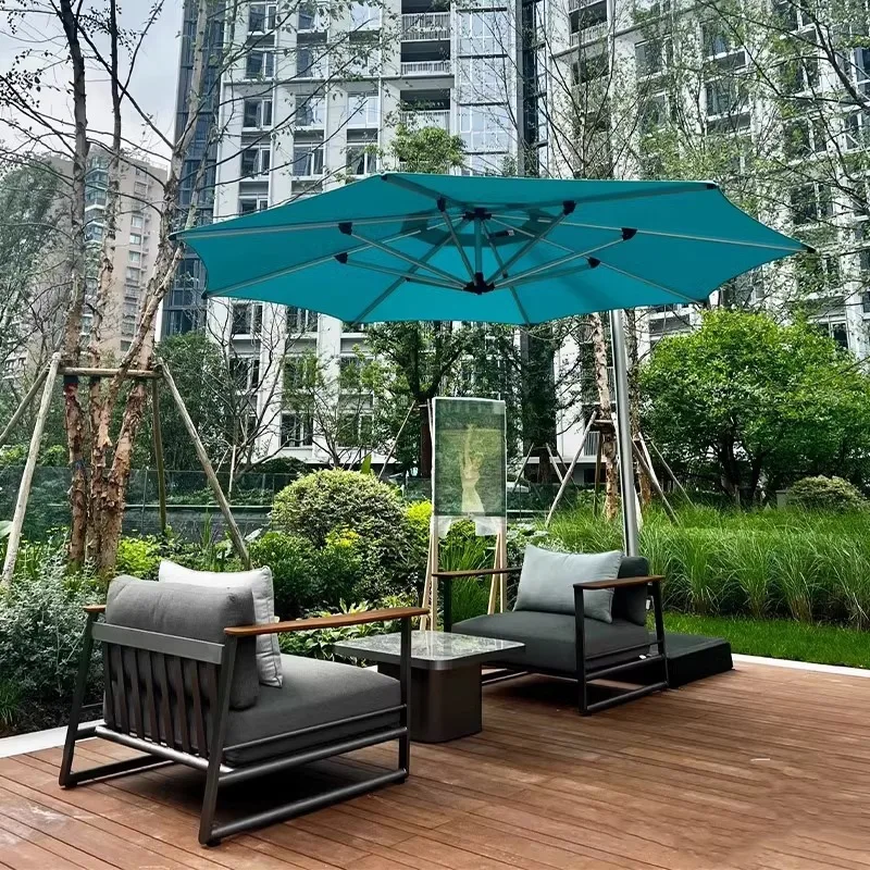 Outdoor sofa stainless steel courtyard villa leisure furniture outdoor sales department engineering waterproof and sunscreen