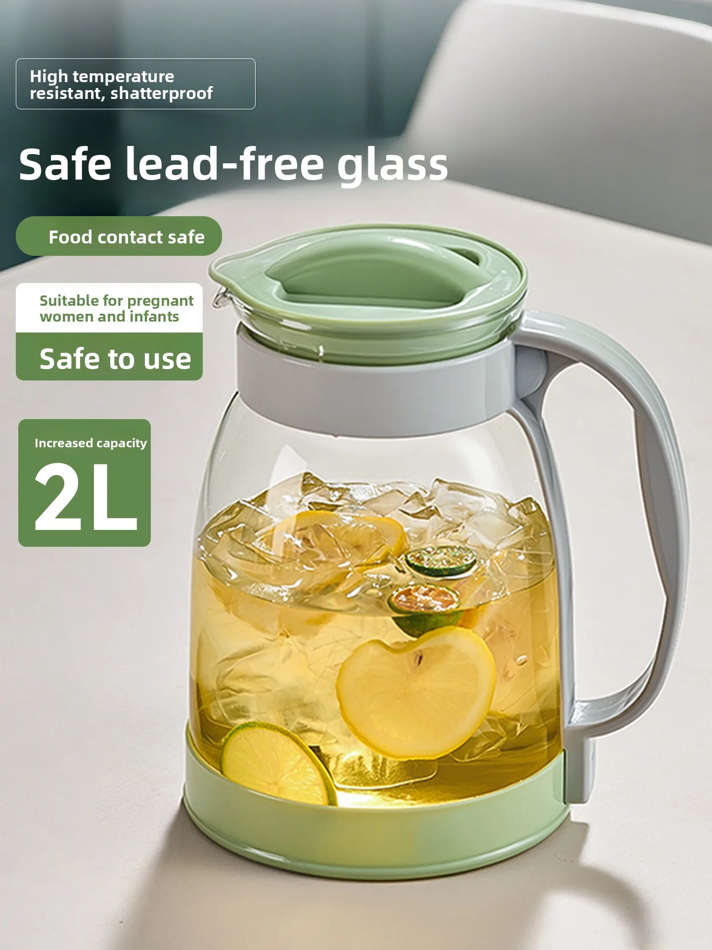 

GIANXI Large Capacity Glass Cold Brew Tea Pot Women's Special Single Pot 2026 New Style Cool Water Pot Nordic Style