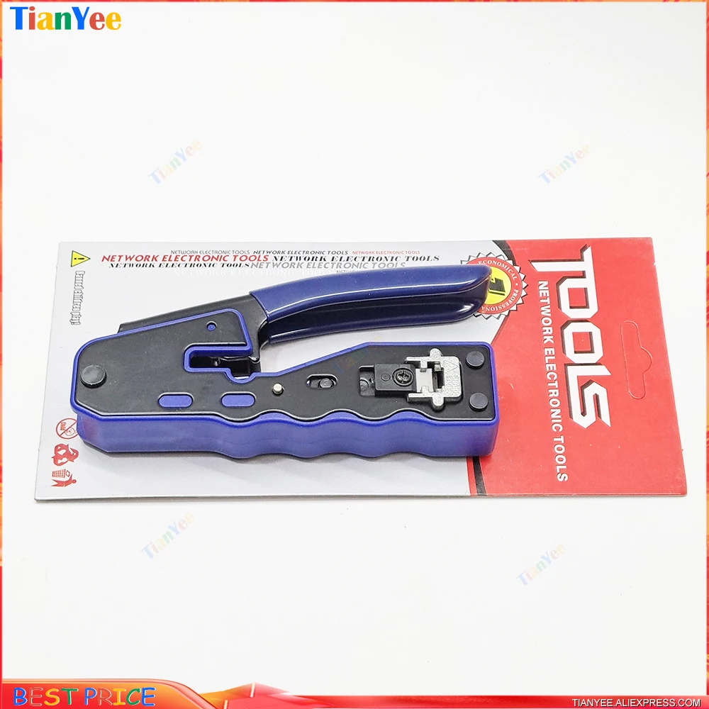 RJ45 EZ Pass Crimper Tool Hand Network ToolKit Crimping Tool of Cat6 Cat5 Cat5e Connector 8P 6P Lan Cable Wires Pliers Tool