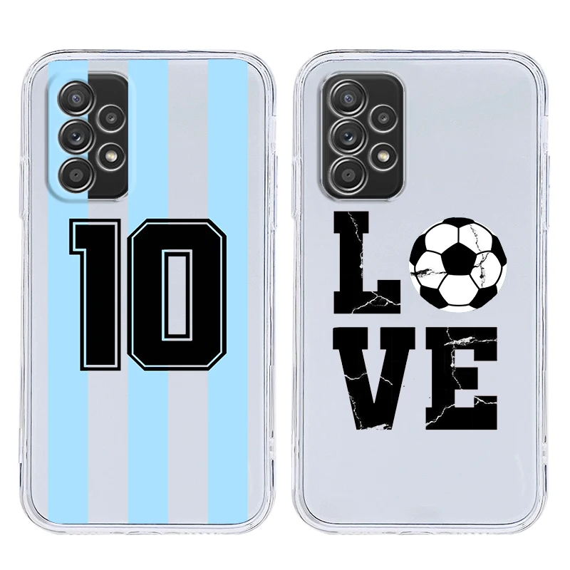 World Flag Soccer 10 Gift Case For Samsung A15 A13 A35 A55 A51 A71 A41 A31 A21S A05 A17 A23 A25 A33 A53 A73 5G A07 4G Cover