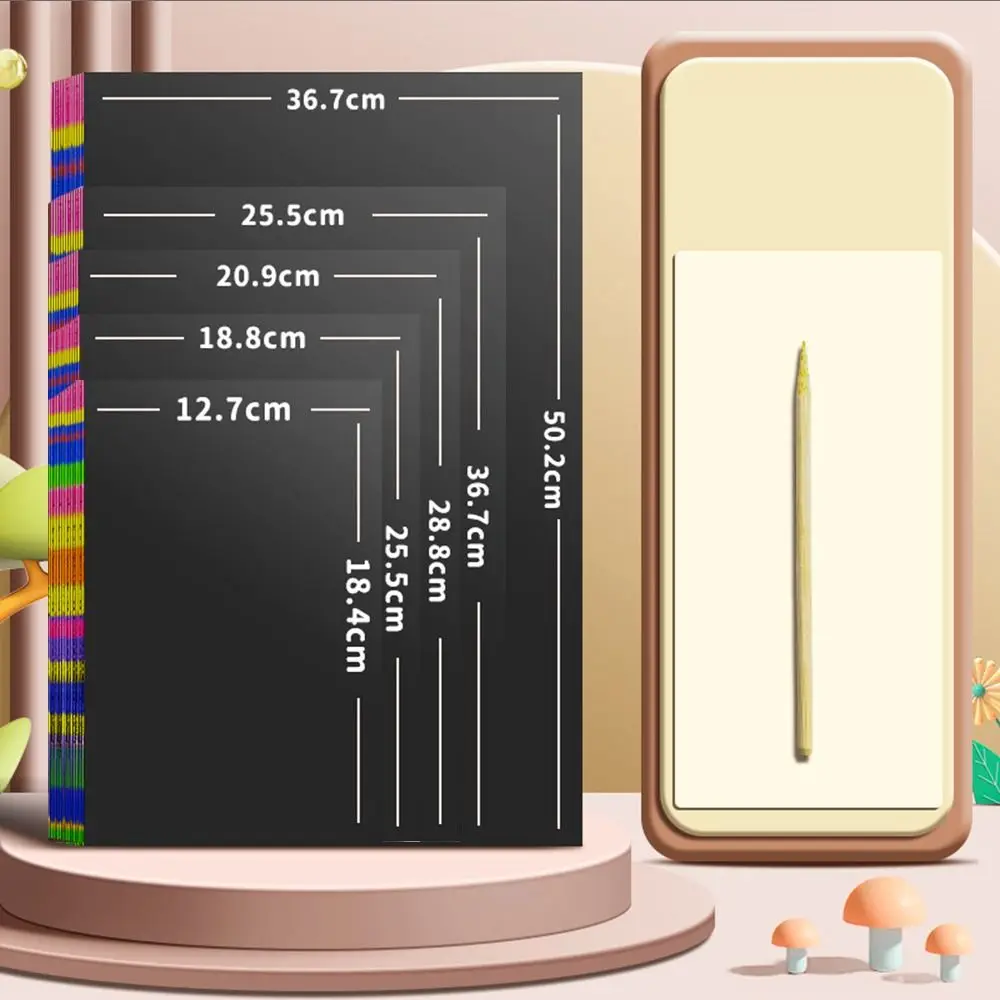 10 pezzi set di carte di carta da grattare color arcobaleno, stencil per graffiti, kit di carte da grattare magiche per doodle, disegno educativo